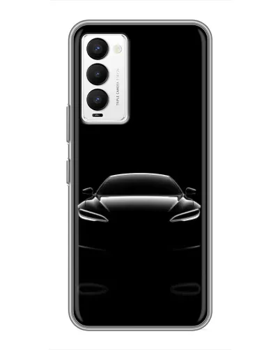 Чехол для TECNO Camon 18 / Camon 18P с картинкой «Силуэт Tesla Night»