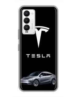 Чехол для TECNO Camon 18 / Camon 18P с картинкой «Tesla Model Y»