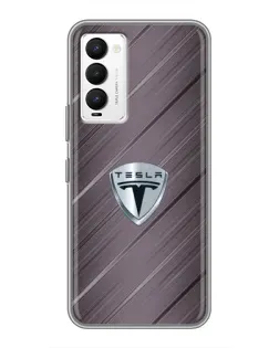 Чехол для TECNO Camon 18 / Camon 18P с картинкой «Металлическая текстура Tesla»