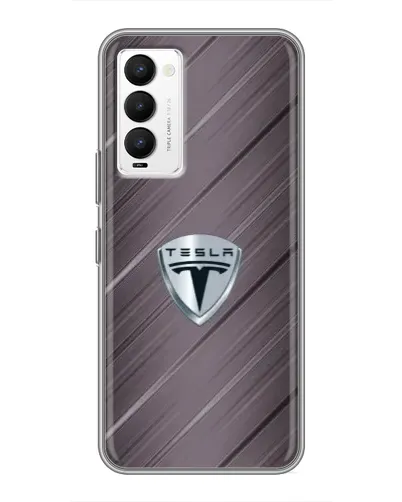 Чехол для TECNO Camon 18 / Camon 18P с картинкой «Металлическая текстура Tesla»