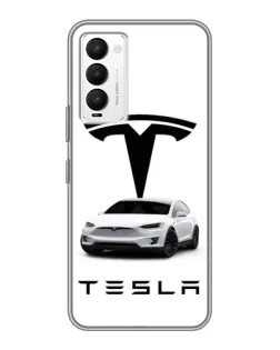 Чехол для TECNO Camon 18 / Camon 18P с картинкой «Tesla White Style»
