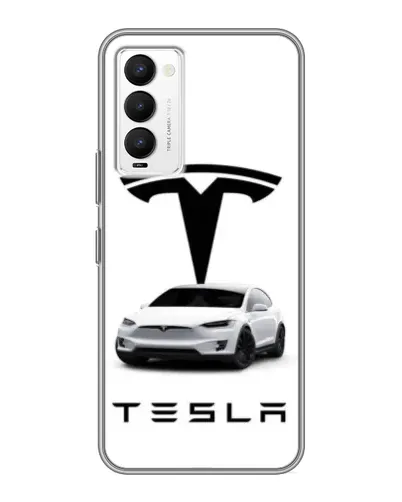 Чехол для TECNO Camon 18 / Camon 18P с картинкой «Tesla White Style»