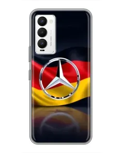 Чехол для TECNO Camon 18 / Camon 18P с картинкой «Mercedes — флаг Германии»