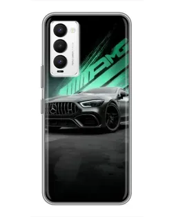 Чехол для TECNO Camon 18 / Camon 18P с картинкой «Темный Mercedes AMG»