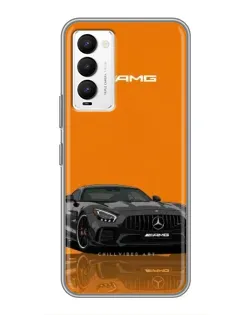 Чехол для TECNO Camon 18 / Camon 18P с картинкой «Оранжевый Mercedes AMG»