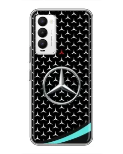Чехол для TECNO Camon 18 / Camon 18P с картинкой «Mercedes — бирюзовый акцент»