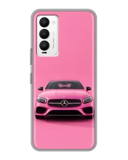 Чехол для TECNO Camon 18 / Camon 18P с картинкой «Розовый Mercedes AMG»