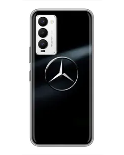 Чехол для TECNO Camon 18 / Camon 18P с картинкой «Mercedes на металле»