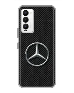 Чехол для TECNO Camon 18 / Camon 18P с картинкой «Карбоновый Mercedes стиль»
