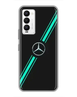 Чехол для TECNO Camon 18 / Camon 18P с картинкой «Спортивные линии Mercedes»