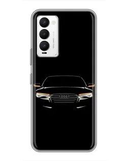 Чехол для TECNO Camon 18 / Camon 18P с картинкой «Audi — ночной контур»