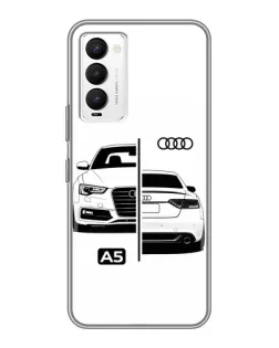 Чехол для TECNO Camon 18 / Camon 18P с картинкой «Audi — контрастный дизайн»