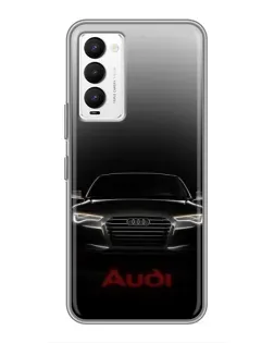 Чехол для TECNO Camon 18 / Camon 18P с картинкой «Audi — градиентный контур»