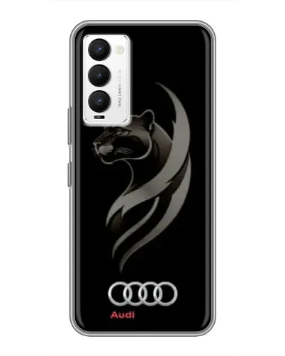 Чехол для TECNO Camon 18 / Camon 18P с картинкой «Графика — пантера и Audi» Чехол для TECNO Camon 18 / Camon 18P с картинкой «Графика — пантера и Audi»