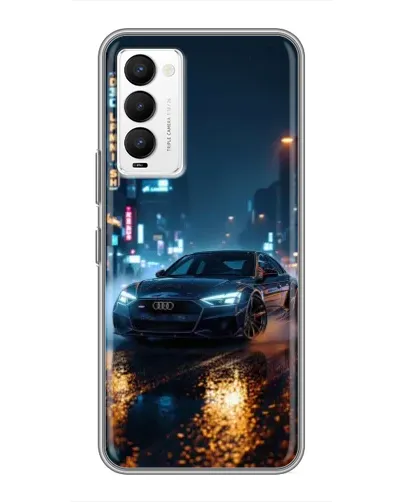 Чехол для TECNO Camon 18 / Camon 18P с картинкой «Ночной город и Audi» Чехол для TECNO Camon 18 / Camon 18P с картинкой «Ночной город и Audi»