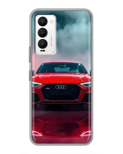 Чехол для TECNO Camon 18 / Camon 18P с картинкой «Audi RS — красный стиль»