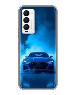 Чехол для TECNO Camon 18 / Camon 18P с картинкой «Audi — голубая энергия»