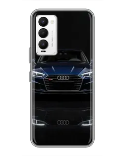 Чехол для TECNO Camon 18 / Camon 18P с картинкой «Audi — ночное отражение»