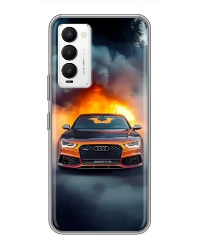 Чехол для TECNO Camon 18 / Camon 18P с картинкой «Audi в огненном дыму» Чехол для TECNO Camon 18 / Camon 18P с картинкой «Audi в огненном дыму»