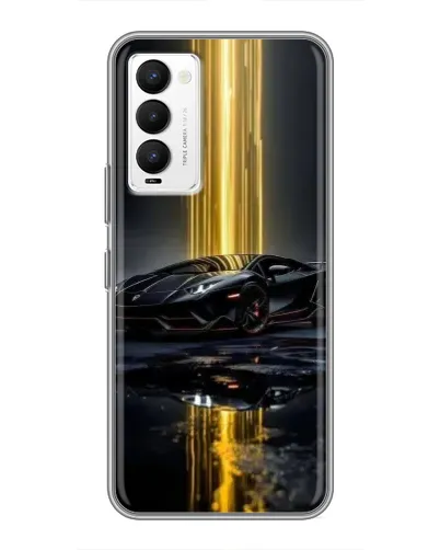 Чехол для TECNO Camon 18 / Camon 18P с картинкой «Ночной Lamborghini драйв»