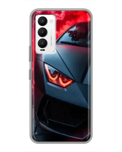 Чехол для TECNO Camon 18 / Camon 18P с картинкой «Lamborghini красное сияние»
