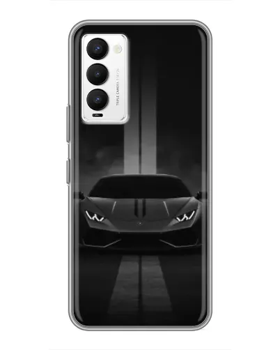 Чехол для TECNO Camon 18 / Camon 18P с картинкой «Lamborghini симметрия дорог»