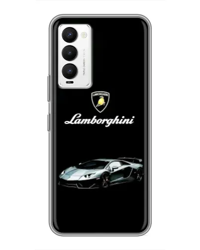 Чехол для TECNO Camon 18 / Camon 18P с картинкой «Логотип Lamborghini классика»