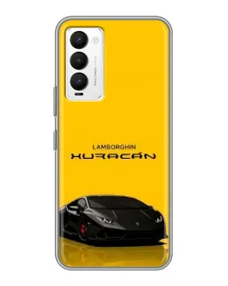 Чехол для TECNO Camon 18 / Camon 18P с картинкой «Lamborghini Huracan черный»