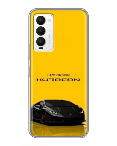Чехол для TECNO Camon 18 / Camon 18P с картинкой «Lamborghini Huracan черный»