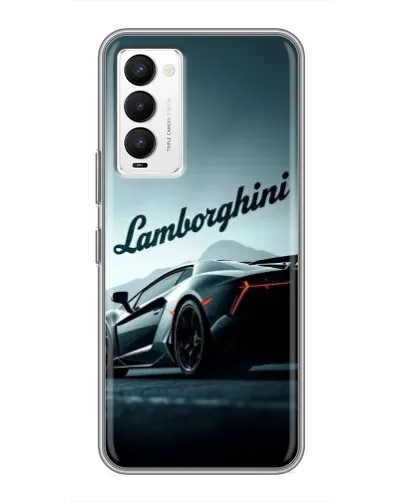 Чехол для TECNO Camon 18 / Camon 18P с картинкой «Классическая надпись Lamborghini»