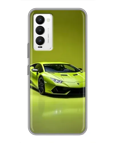 Чехол для TECNO Camon 18 / Camon 18P с картинкой «Салатовый Lamborghini Huracan»