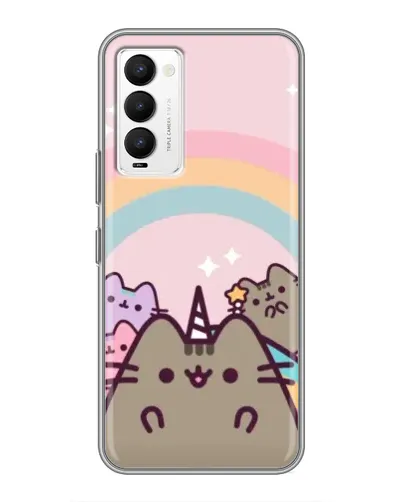 Чехол для TECNO Camon 18 / Camon 18P с картинкой «Единорог Pusheen»