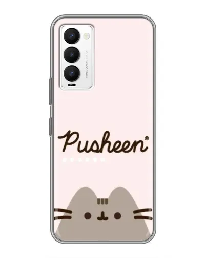 Чехол для TECNO Camon 18 / Camon 18P с картинкой «Pusheen логотип»