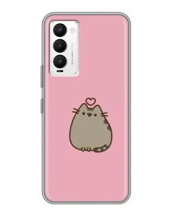 Чехол для TECNO Camon 18 / Camon 18P с картинкой «Pusheen сердце»
