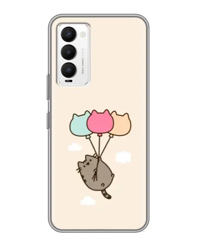 Чехол для TECNO Camon 18 / Camon 18P с картинкой «Пушин на шариках»