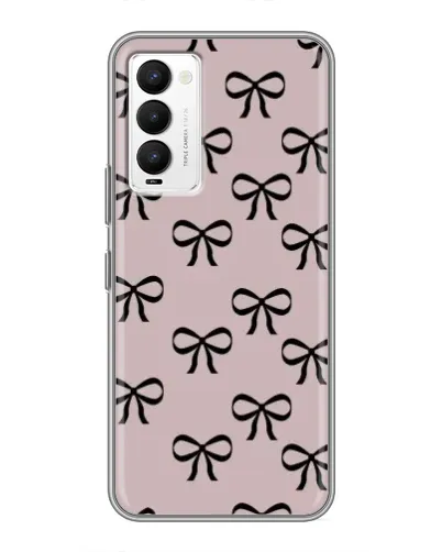 Чехол для TECNO Camon 18 / Camon 18P с картинкой «Черные бантики» Чехол для TECNO Camon 18 / Camon 18P с картинкой «Черные бантики»
