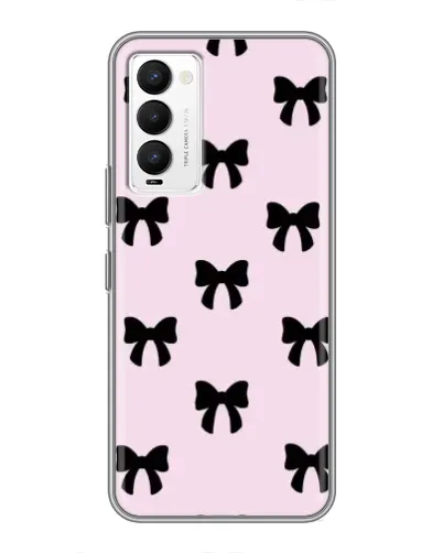 Чехол для TECNO Camon 18 / Camon 18P с картинкой «Черные банты Coquette» Чехол для TECNO Camon 18 / Camon 18P с картинкой «Черные банты Coquette»