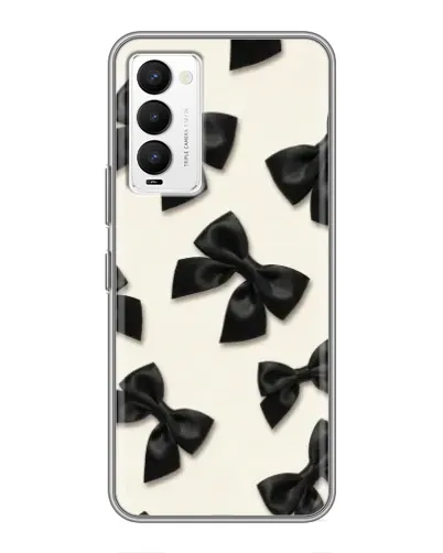 Чехол для TECNO Camon 18 / Camon 18P с картинкой «Черные бантики» Чехол для TECNO Camon 18 / Camon 18P с картинкой «Черные бантики»