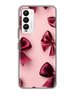 Чехол для TECNO Camon 18 / Camon 18P с картинкой «Бордовый атлас»