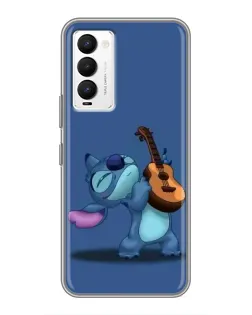 Чехол для TECNO Camon 18 / Camon 18P с картинкой «Стич с укулеле»