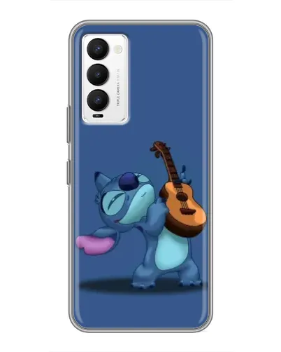 Чехол для TECNO Camon 18 / Camon 18P с картинкой «Стич с укулеле»