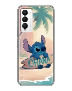 Чехол для TECNO Camon 18 / Camon 18P с картинкой «Стич на серфе»