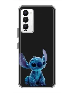 Чехол для TECNO Camon 18 / Camon 18P с картинкой «Стич на черном»
