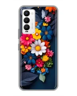 Чохол для TECNO Camon 18 / Camon 18P з картинкою «Квіткова феєрія»