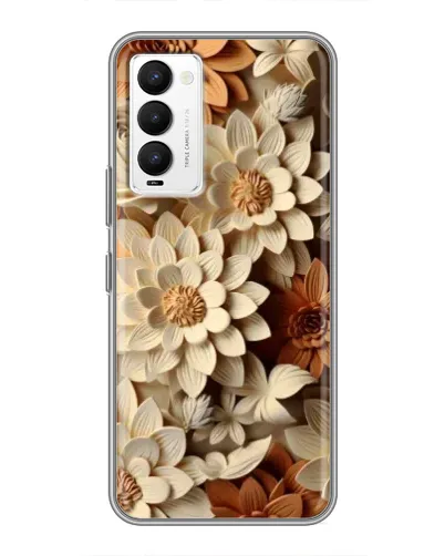 Чехол для TECNO Camon 18 / Camon 18P с картинкой «Бежевый флористический декор» Чехол для TECNO Camon 18 / Camon 18P с картинкой «Бежевый флористический декор»