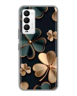 Чохол для TECNO Camon 18 / Camon 18P з картинкою «Конюшина в золоті»