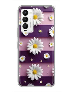Чохол для TECNO Camon 18 / Camon 18P з картинкою «Ромашки на фіолетовому»