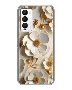 Чохол для TECNO Camon 18 / Camon 18P з картинкою «Білі паперові квіти»