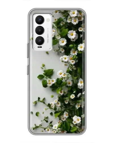 Чехол для TECNO Camon 18 / Camon 18P с картинкой «Ветка мелких белых цветов» Чехол для TECNO Camon 18 / Camon 18P с картинкой «Ветка мелких белых цветов»