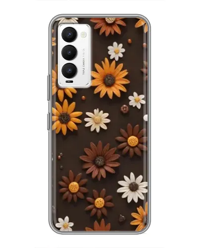 Чехол для TECNO Camon 18 / Camon 18P с картинкой «Узор из маленьких подсолнухов» Чехол для TECNO Camon 18 / Camon 18P с картинкой «Узор из маленьких подсолнухов»
